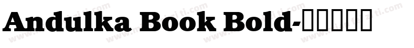 Andulka Book Bold字体转换